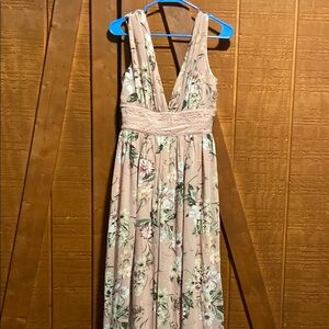 Windsor Floral Maxi Dress - Pink and Green